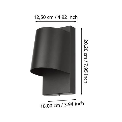 Eglo - LED vägglampa för utomhusbruk 1xGU10/4,6W/230V IP54