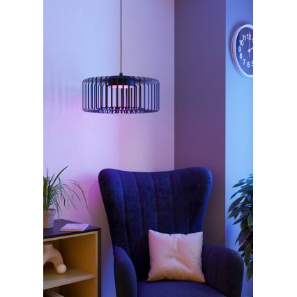 Eglo - LED RGBW Ljusreglerad ljuskrona på textilsladd LED/22W/230V 2700-6500K