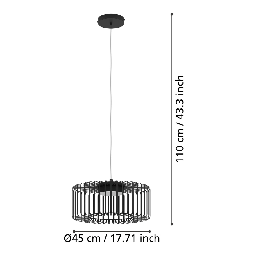 Eglo - LED RGBW Ljusreglerad ljuskrona på textilsladd LED/22W/230V 2700-6500K