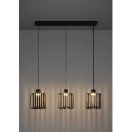 Eglo - LED RGBW Ljusreglerad ljuskrona på textilsladd 3xLED/3,7W/230V 2700-6500K