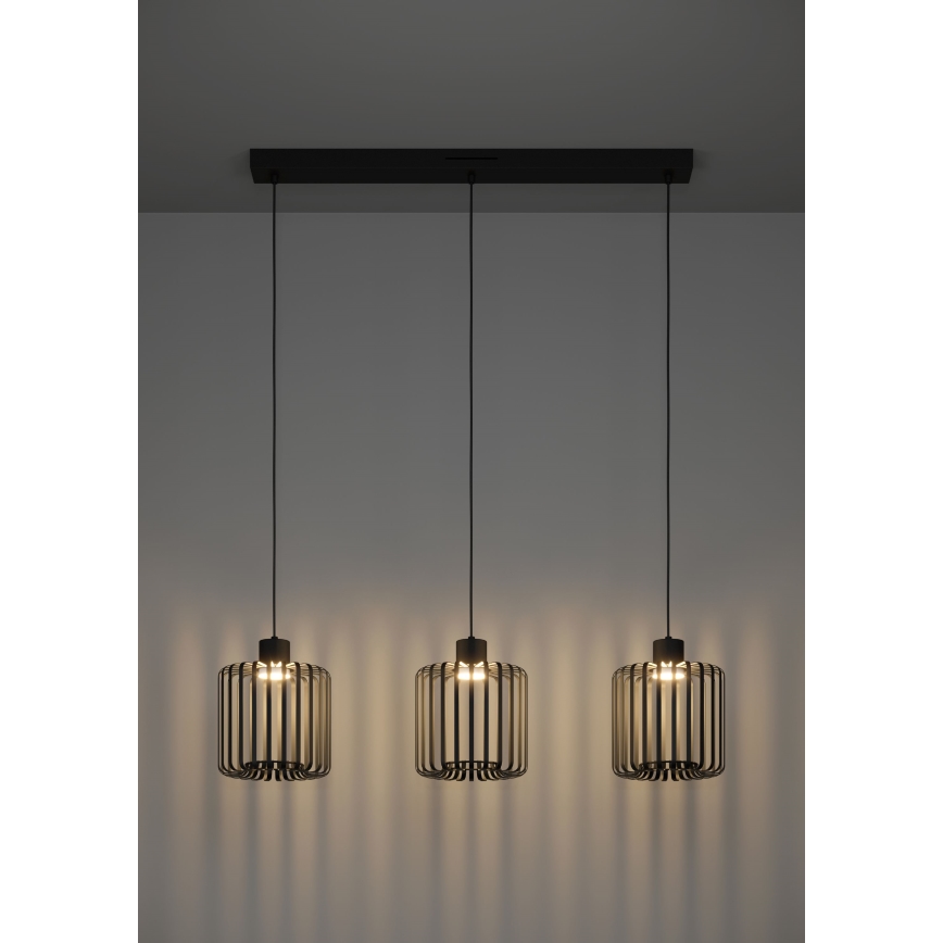 Eglo - LED RGBW Ljusreglerad ljuskrona på textilsladd 3xLED/3,7W/230V 2700-6500K
