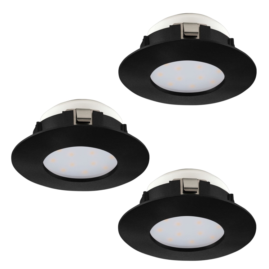 Eglo - KIT 3x Infälld LED badrumsbelysning PINEDA LED/4,9W/230V IP44