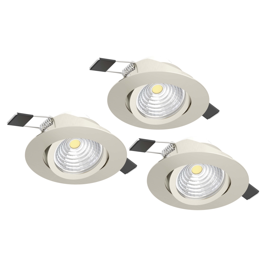Eglo - KIT 3xLED Ljusreglerad belysning 3xLED/6W/230V matt krom