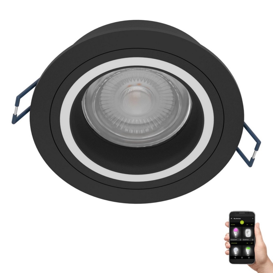 Eglo - LED RGBW Ljusreglerad upphängd taklampa LED/4,7W/230V svart