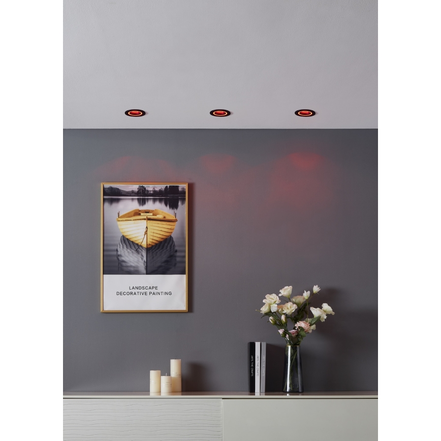 Eglo - LED RGBW Ljusreglerad upphängd taklampa LED/4,7W/230V svart