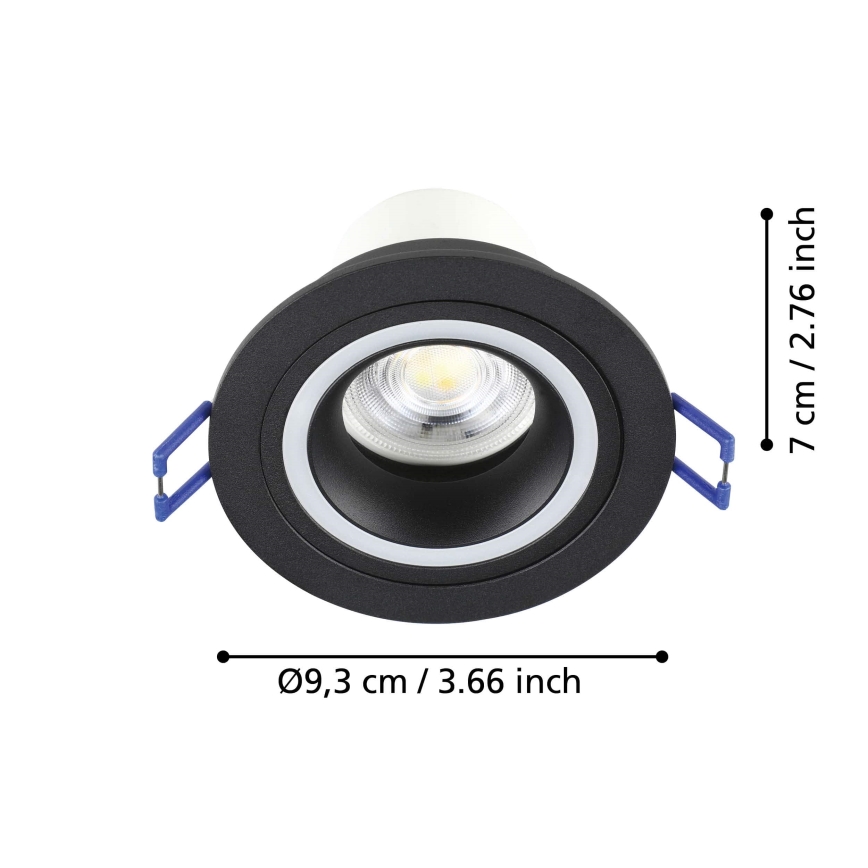 Eglo - LED RGBW Ljusreglerad upphängd taklampa LED/4,7W/230V svart