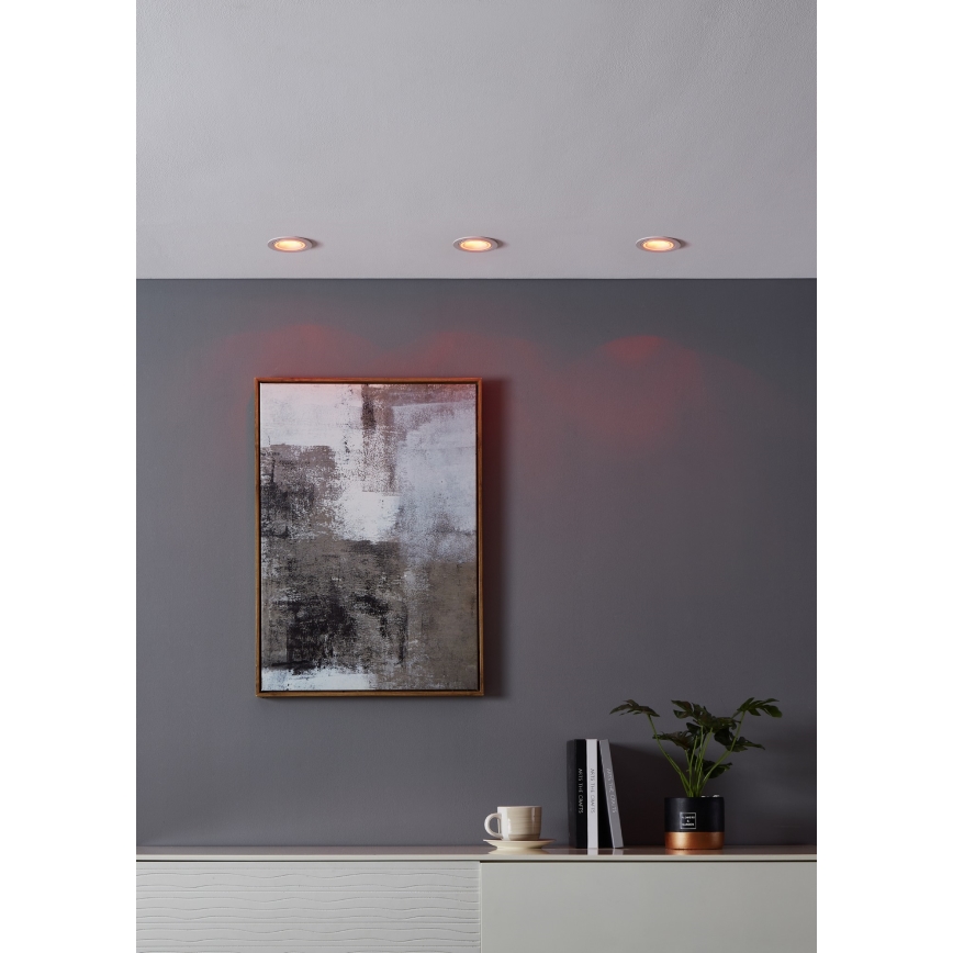 Eglo - LED RGBW Ljusreglerad upphängd taklampa LED/4,7W/230V vit