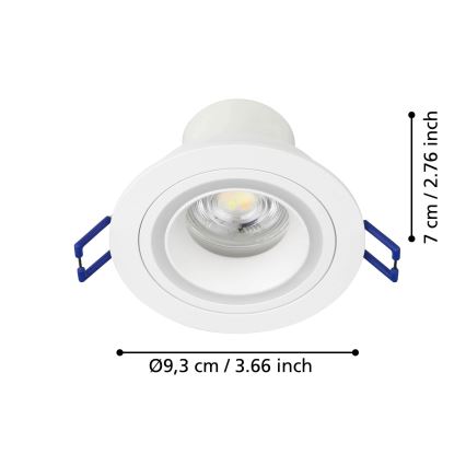Eglo - LED RGBW Ljusreglerad upphängd taklampa LED/4,7W/230V vit
