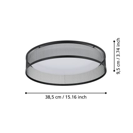 Eglo - LED taklampa LED/20W/230V svart