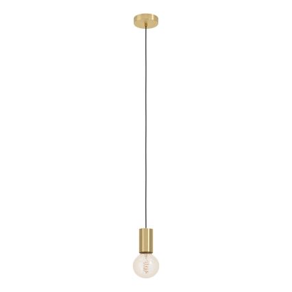 Eglo - Ljuskrona med textilsladd 1xE27/40W/230V guld