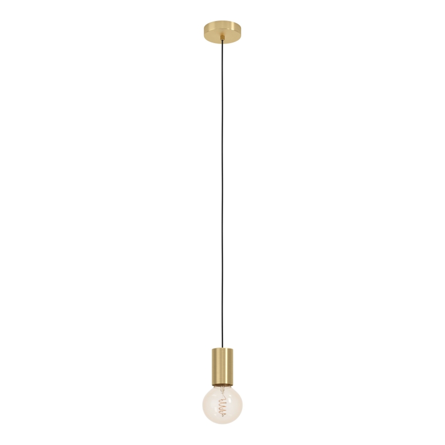 Eglo - Ljuskrona med textilsladd 1xE27/40W/230V guld