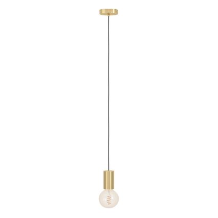 Eglo - Ljuskrona med textilsladd 1xE27/40W/230V guld