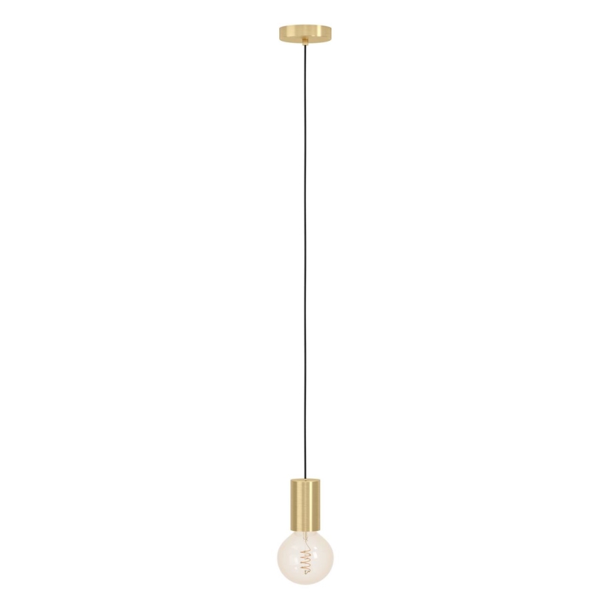 Eglo - Ljuskrona med textilsladd 1xE27/40W/230V guld