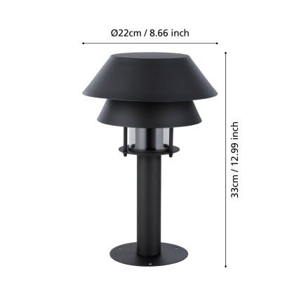 Eglo - Utomhuslampa 1xE27/40W/230V 33 cm IP65