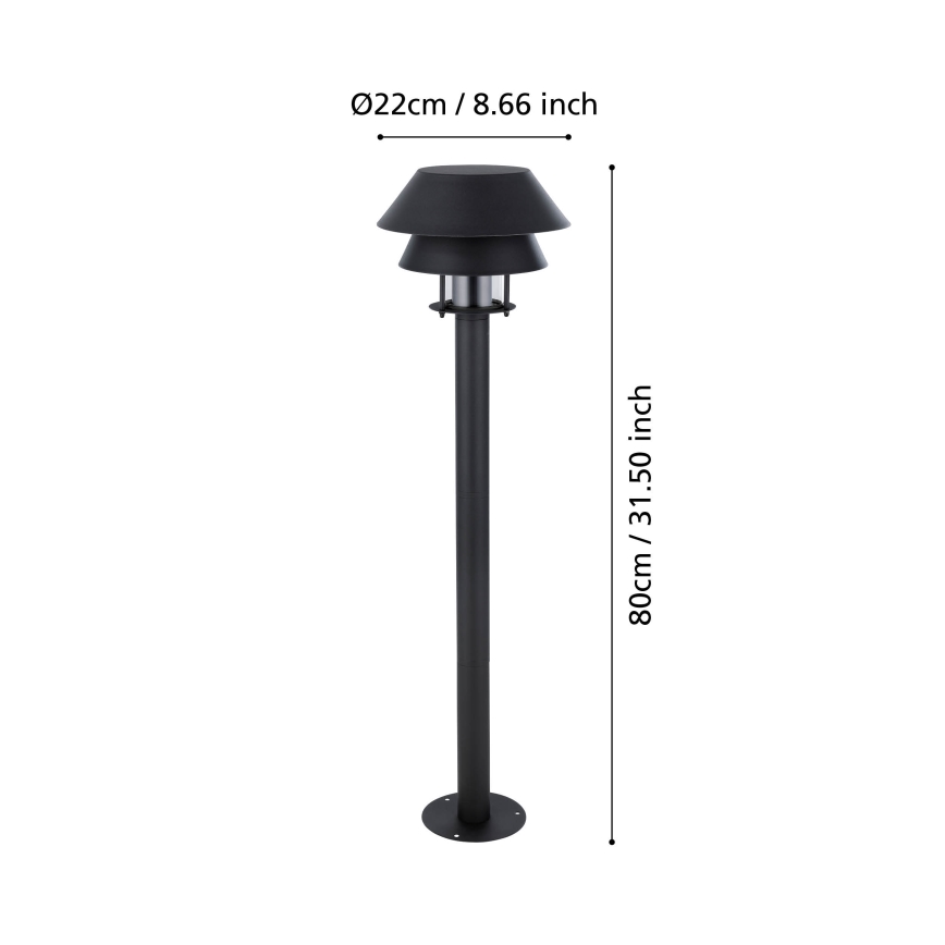 Eglo - Utomhuslampa 1xE27/40W/230V 80 cm IP65