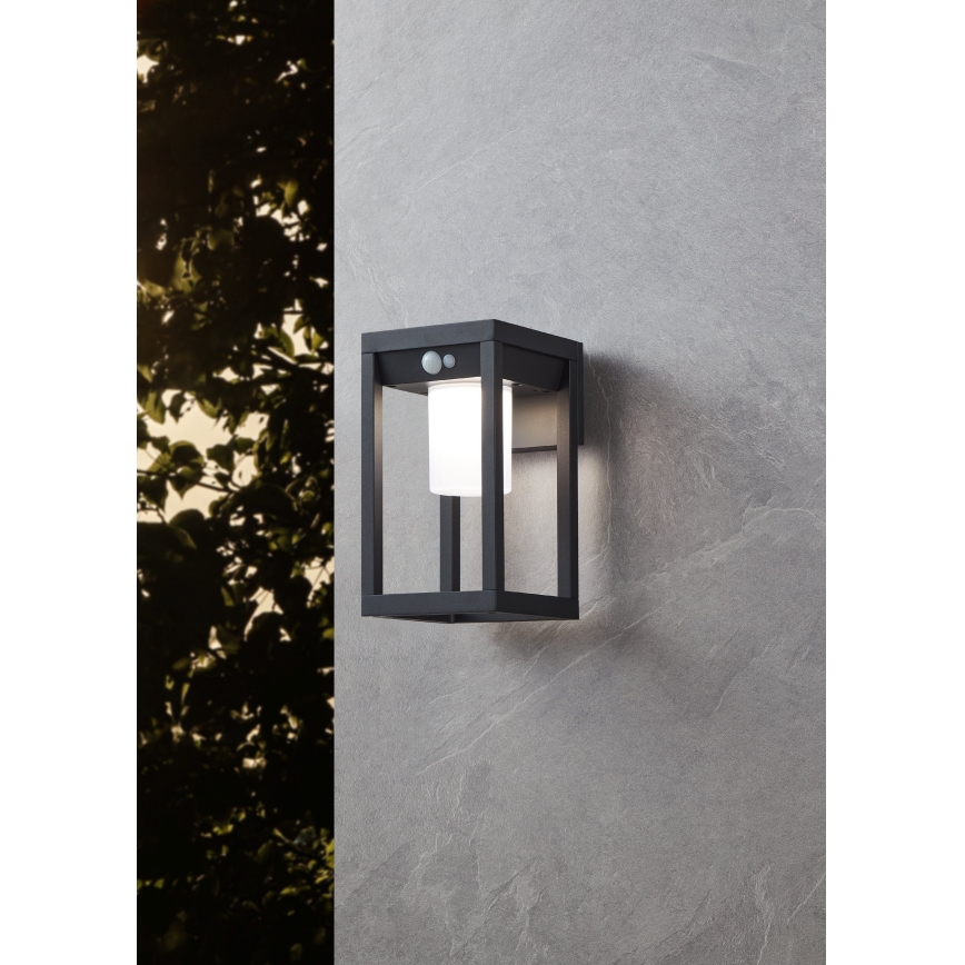 Eglo - LED solcell väggbelysning med sensor LED/3,7W/3,7V IP44