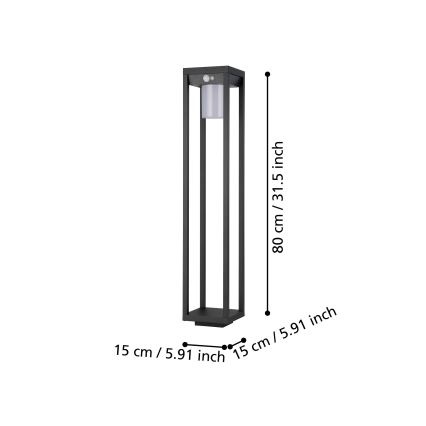 Eglo - LED solcellslampa med sensor LED/3,7W/3,7V IP44