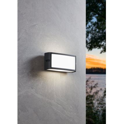 Eglo - LED vägglampa för utomhusbruk LED/10,5W/230V antracit IP54