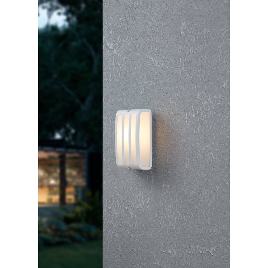 Eglo - Vägglampa för utomhusbruk 1xE27/40W/230V vit IP54