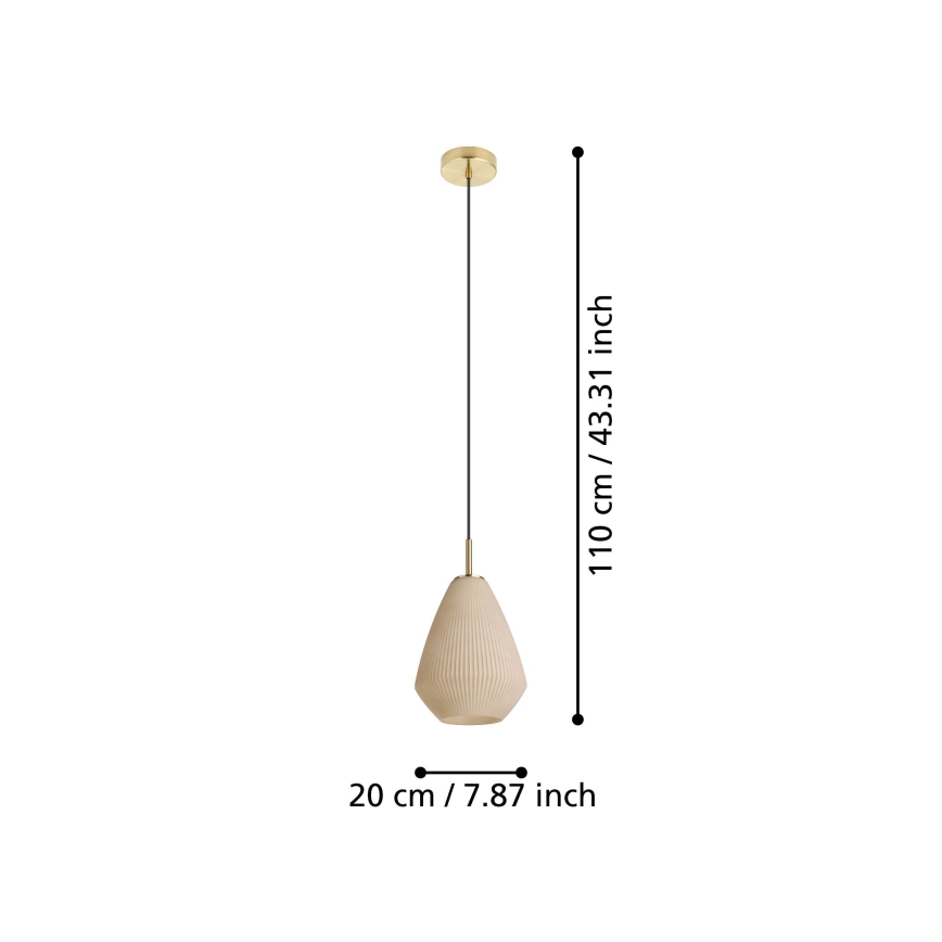 Eglo - Ljuskrona med textilsladd 1xE27/40W/230V