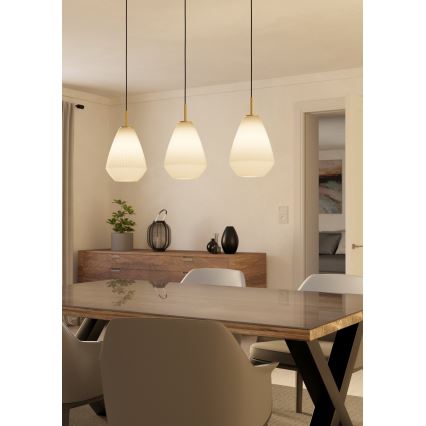 Eglo - Ljuskrona med textilsladd 3xE27/40W/230V