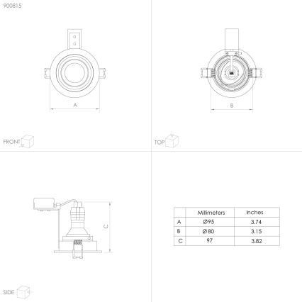 Eglo - Infälld lampa 1xGU10/35W/230V antracit