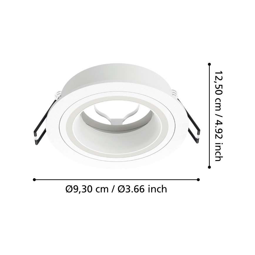 Eglo - Infälld lampa 1xGU10/35W/230V vit