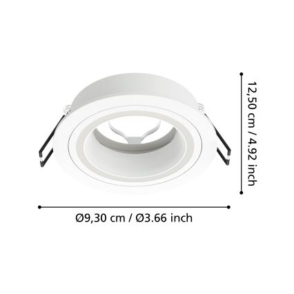 Eglo - Infälld taklampa 1xGU10/35W/230V vit