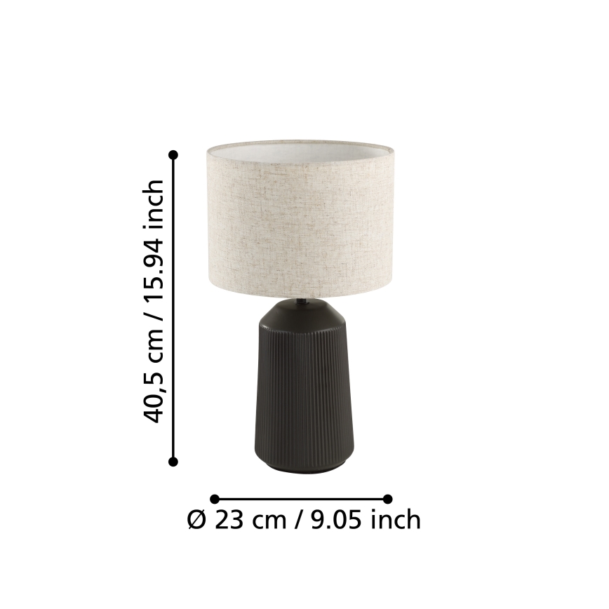 Eglo - Bordslampa 1xE27/40W/230V grå