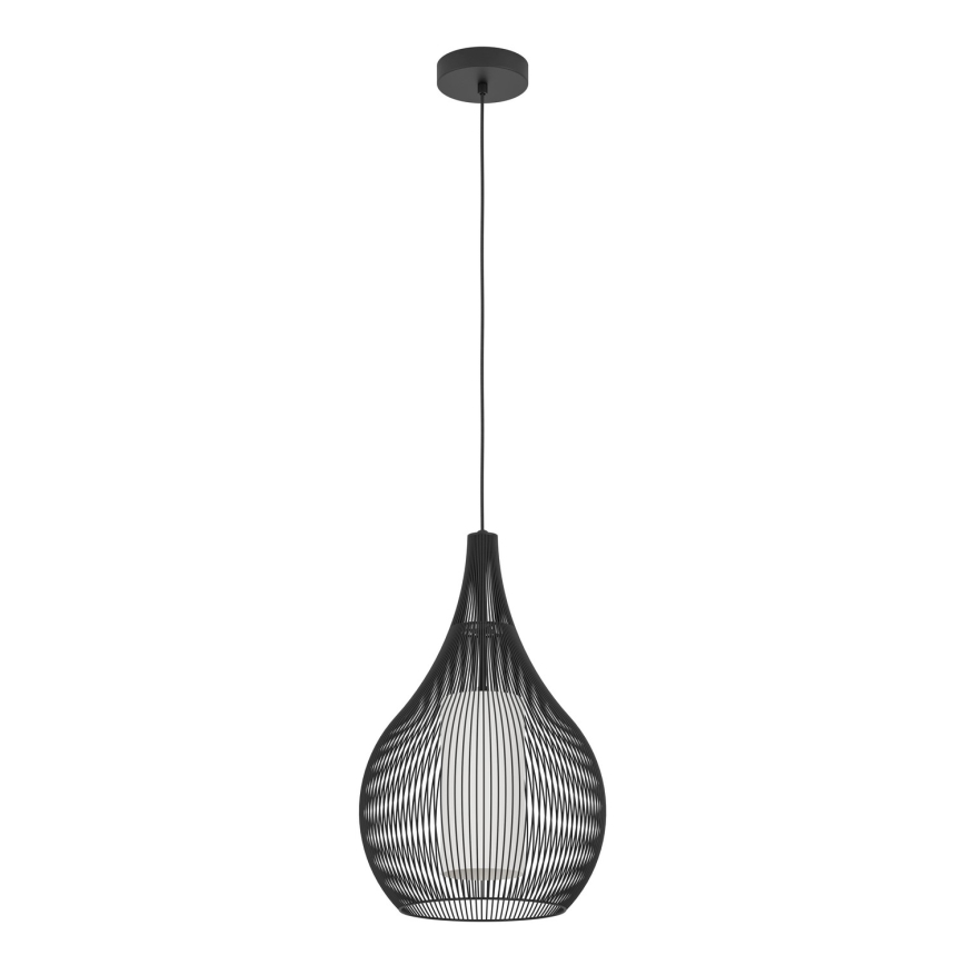 Eglo - Ljuskrona med textilsladd 1xE27/40W/230V svart