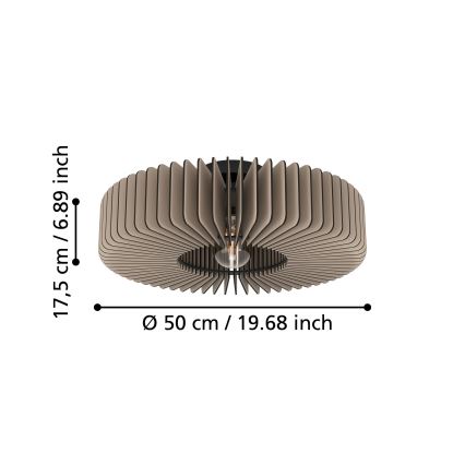 Eglo - Taklampa 1xE27/40W/230V grå