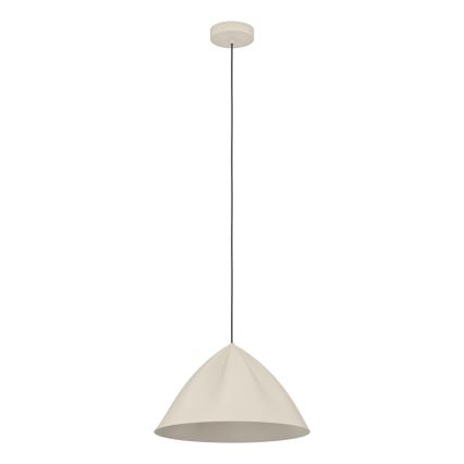 Eglo - Ljuskrona med textilsladd 1xE27/40W/230V grädde