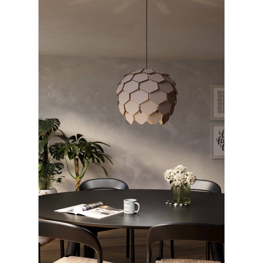 Eglo - Ljuskrona med textilsladd 1xE27/40W/230V