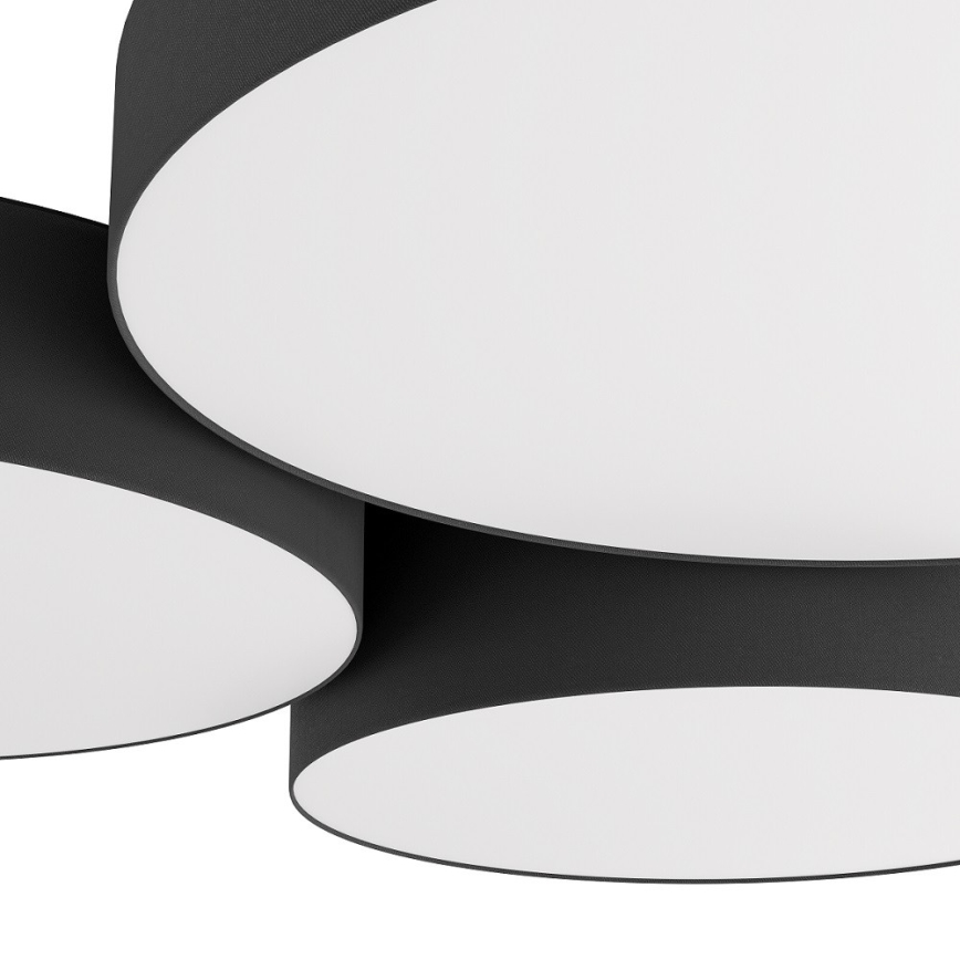 Eglo - RGBW Dimbar taklampa 3xLED/7,5W/230V 2700-6500K svart