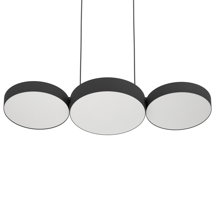 Eglo - LED RGBW Ljusreglerad ljuskrona på textilsladd 3xLED/7,5W/230V 2700-6500K svart