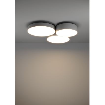 Eglo - LED RGBW Dimbar taklampa 3xLED/7,5W/230V 2700-6500K grå