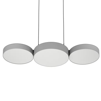 Eglo - LED RGBW Ljusreglerad ljuskrona på textilsladd 3xLED/7,5W/230V 2700-6500K grå