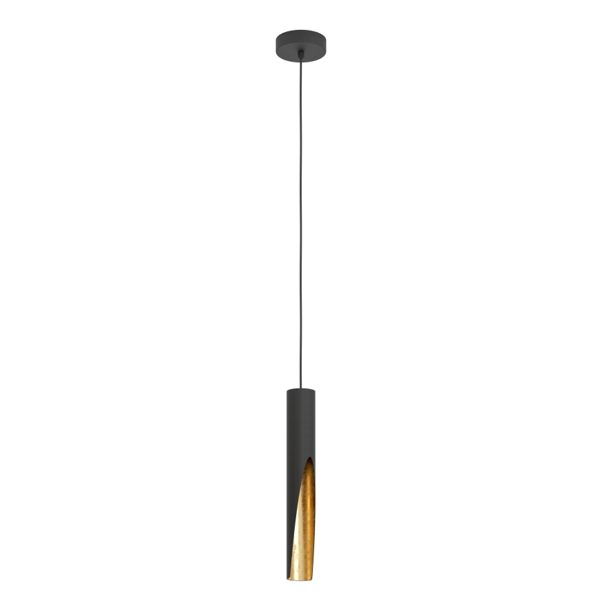 Eglo - LED ljuskrona med textilsladd 1xGU10/4,5W/230V svart/guld