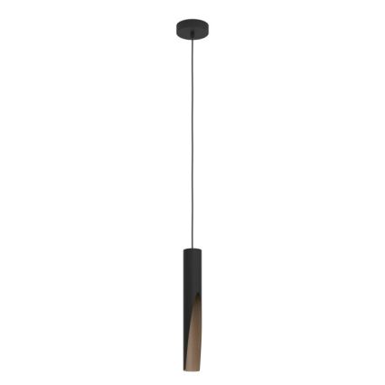 Eglo - LED ljuskrona med textilsladd 1xGU10/4,5W/230V svart/brun