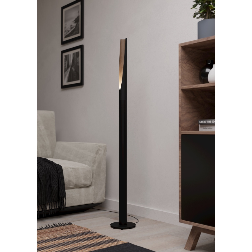 Eglo - LED golvlampa 1xGU10/4,5W/230V svart/brun
