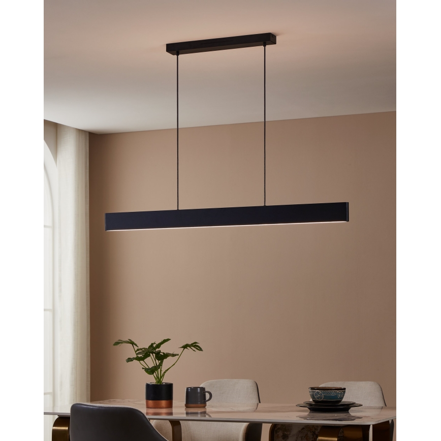 Eglo - LED RGBW Ljusreglerad ljuskrona på textilsladd LED/38W/230V 2700-6500K svart