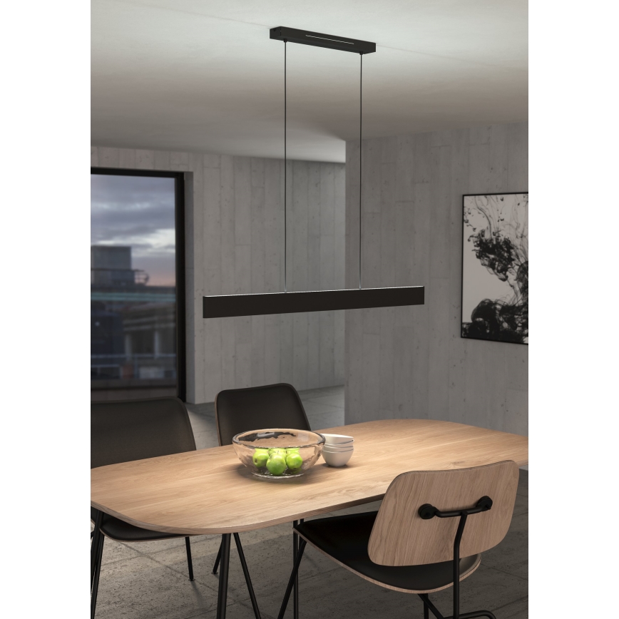 Eglo - LED RGBW Ljusreglerad ljuskrona på textilsladd LED/38W/230V 2700-6500K svart