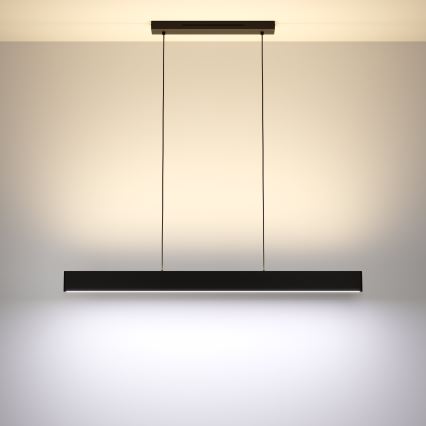 Eglo - LED RGBW Ljusreglerad ljuskrona på textilsladd LED/38W/230V 2700-6500K svart