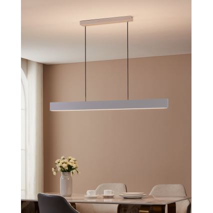 Eglo - LED RGBW Ljusreglerad ljuskrona på textilsladd LED/38W/230V 2700-6500K vit