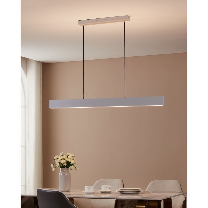 Eglo - LED RGBW Ljusreglerad ljuskrona på textilsladd LED/38W/230V 2700-6500K vit
