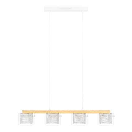 Eglo - LED RGBW Ljusreglerad ljuskrona på textilsladd 4xLED/3,7W/230V 2700-6500K
