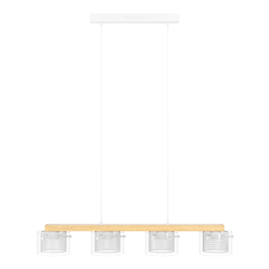 Eglo - LED RGBW Ljusreglerad ljuskrona på textilsladd 4xLED/3,7W/230V 2700-6500K