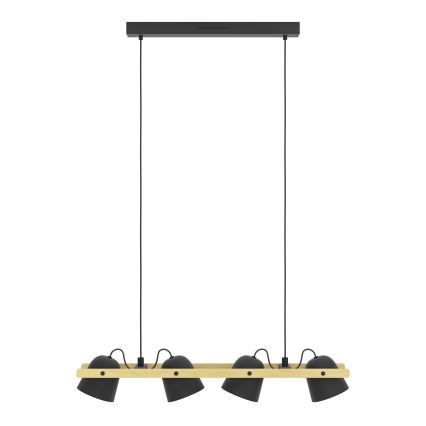 Eglo - LED RGBW Ljusreglerad ljuskrona på textilsladd 4xLED/3,7W/230V 2700-6500K
