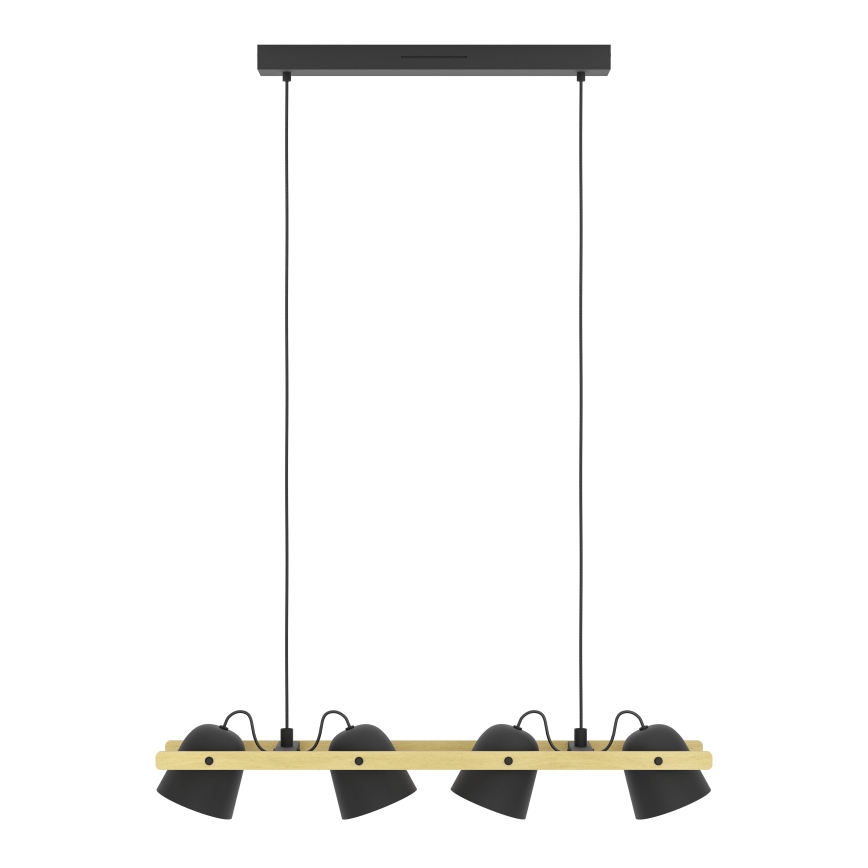 Eglo - LED RGBW Ljusreglerad ljuskrona på textilsladd 4xLED/3,7W/230V 2700-6500K