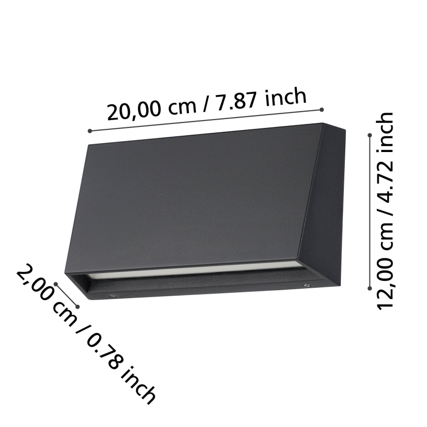 Eglo - LED vägglampa för utomhusbruk LED/9,5W/230V IP65